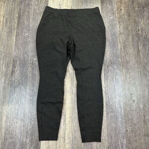 J. Jill Women's Size M Gray Ponte Knit Leggings Pants Stretch Pull On‎ Pockets